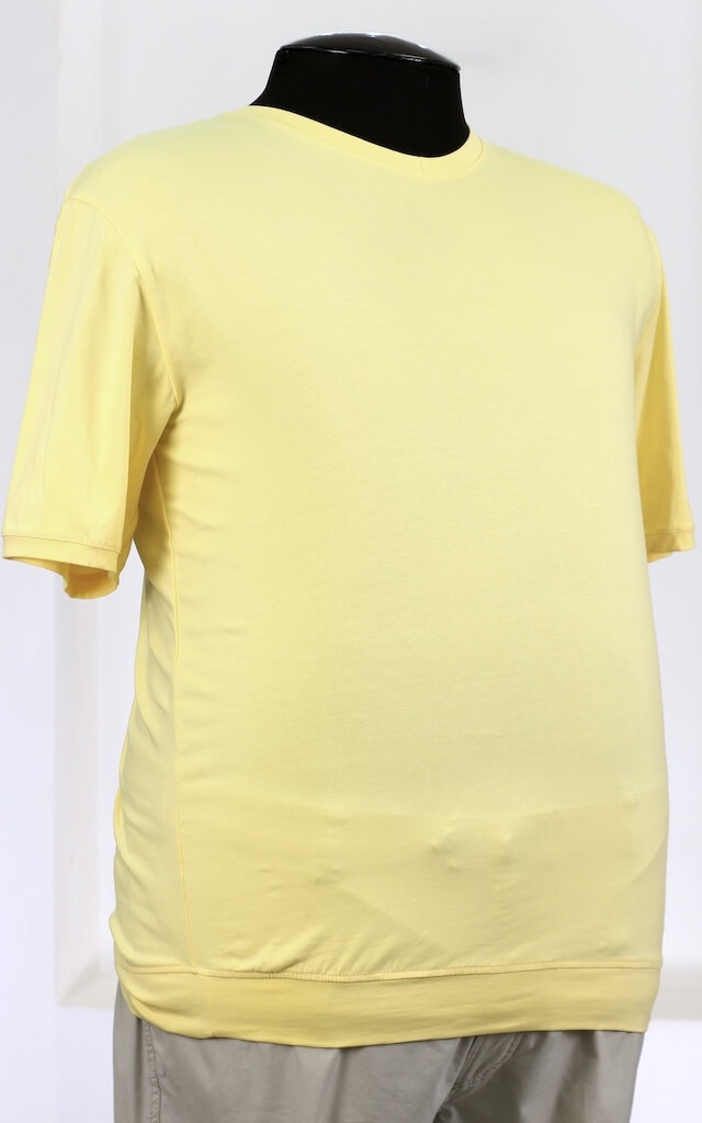 Бледно-желтая футболка с V-образным вырезом 21320753
