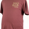 Бордовая футболка с нагрудным карманом 21070779